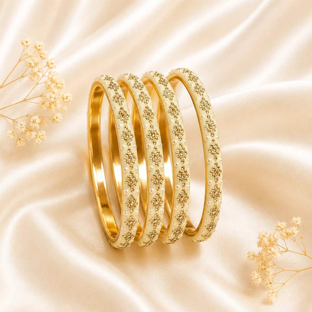 Suttle Stone and pot Design Kada (Ivory) (2)