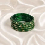 Flower Design Stone Glass Kada