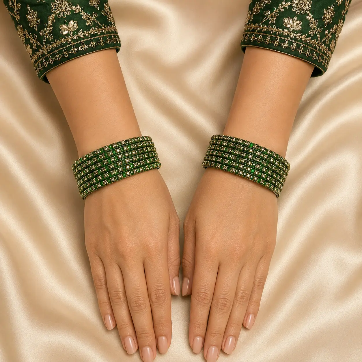 Golden Stone-Studded Bangles (1)