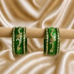 Green Marble Glass Bangle Set