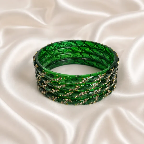 Traditional Stone Cutting Glass Kada